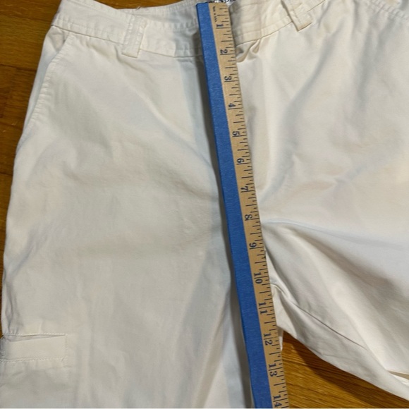 Pendleton Womens Cotton White Flat Front Crop Pants Size 4 (b5 - Picture 13 of 15